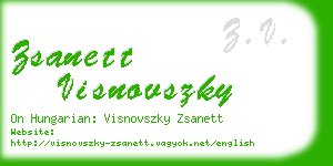 zsanett visnovszky business card